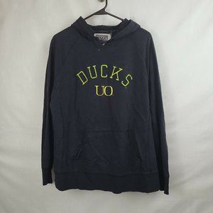 Jansport University Of Oregon Ducks Womens Black Hooded Pullover Sweatshirt Sz L